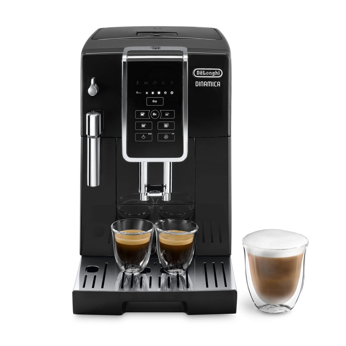 מכונת קפה אוטומטית DeLonghi Dinamica ECAM350.15.B שחור - לחצני מגע