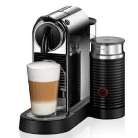 Machine à espresso Nespresso CitiZ avec mousseur à lait Aeroccino de De’Longhi, Chrome EN267CAE