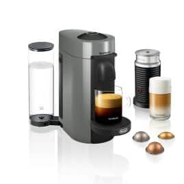 Nespresso VertuoPlus  Coffee and Espresso Machine by De'Longhi with Aeroccino, Gray ENV150GYAECA