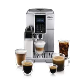 Machine à café et à espresso automatique Dinamica LatteCrema, avec café glacé, mousseur à lait réglable, – Argent – ECAM35075SI