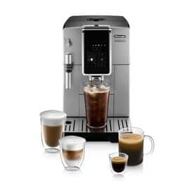 Dinamica Automatic Coffee & Espresso Machine with Iced Coffee + Adjustable Milk Frother, Silver - ECAM35025SB