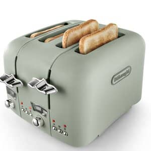 Argento Flora 4 Slice Toaster Peppermint Green