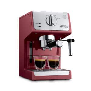 Manual Espresso Machine, Cappuccino Maker - Red - ECP3220R
