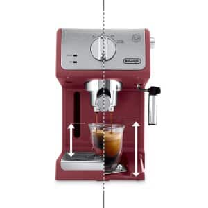 Manual Espresso Machine, Cappuccino Maker - Red - ECP3220R