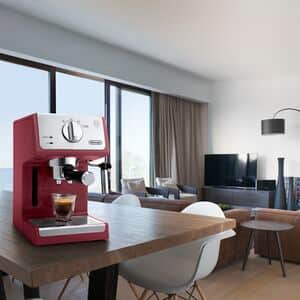 Manual Espresso Machine, Cappuccino Maker - Red - ECP3220R
