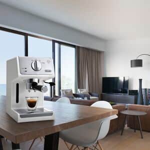 Manual Espresso Machine, Cappuccino Maker - White - ECP3220W