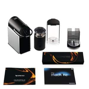 Nespresso Pixie Espresso Machine with Aeroccino by De'Longhi, Aluminum - EN124SAECA