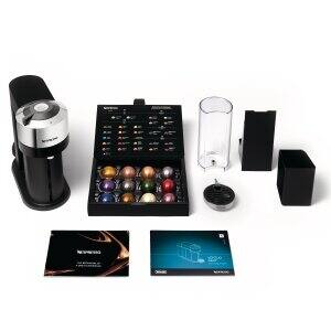 Nespresso Vertuo Next Coffee and Espresso Machine with Aeroccino by De'Longhi, Chrome, ENV120CAECA