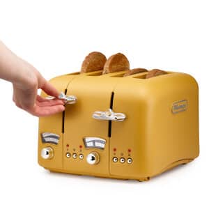 Argento Silva 4 Slice Toaster Yellow