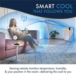 Arctic Whisper Extreme PAC EX390LVYN 700 sq ft portable air conditioner with Cool Surround™ Technology and EcoReal Feel