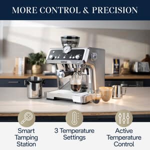 La Specialista Prestigio Espresso Machine with Smart Tamping Station & Dual Heating System, Stainless Steel - EC9355M
