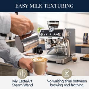La Specialista Prestigio Espresso Machine with Smart Tamping Station & Dual Heating System, Stainless Steel - EC9355M