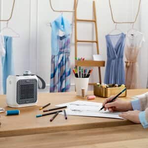 HFX12D03-SB カプスーラ デスク セラミックファンヒーター ストーンブルー