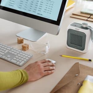 HFX12D03-GR カプスーラ デスク セラミックファンヒーター セージグリーン