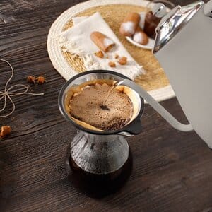 KBOE1230J-BG アイコナ 温度設定機能付き電気カフェケトル ビターグレージュ