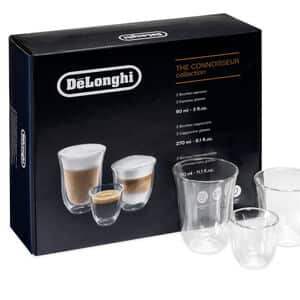 Colecția Connoisseur, set de 2 pahare de espresso, 2 pahare de cappuccino, 2 pahare de lattemacchiato, toate cu perete dublu