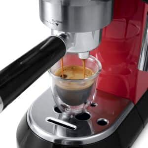 Dedica Manual Espresso Machine - Red - EC680R