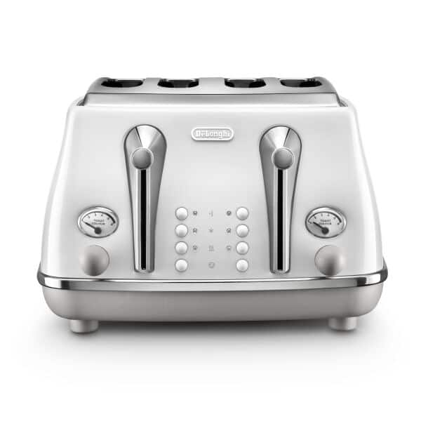 Icona Capitals 4 Slice Toaster White De Longhi NZ