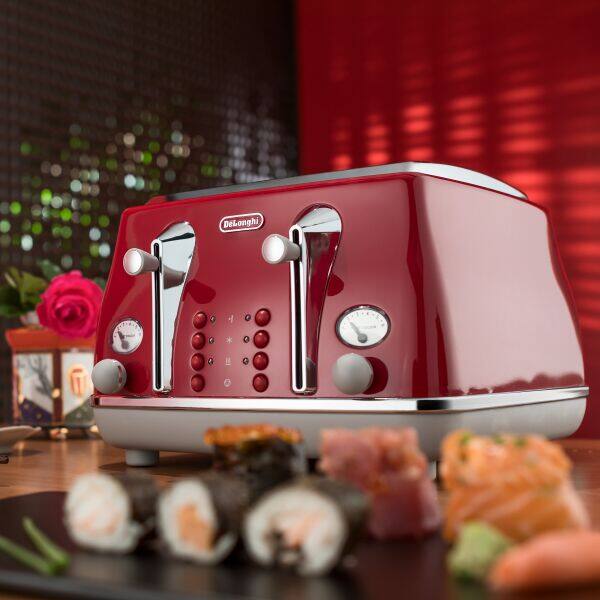 CTOC4003.R Icona Capitals 4 Slice Toaster Tokyo Red De Longhi AU