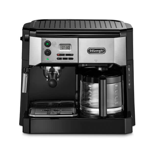 DeLonghi 10-Cup Black and SS Combination Coffee and Espresso