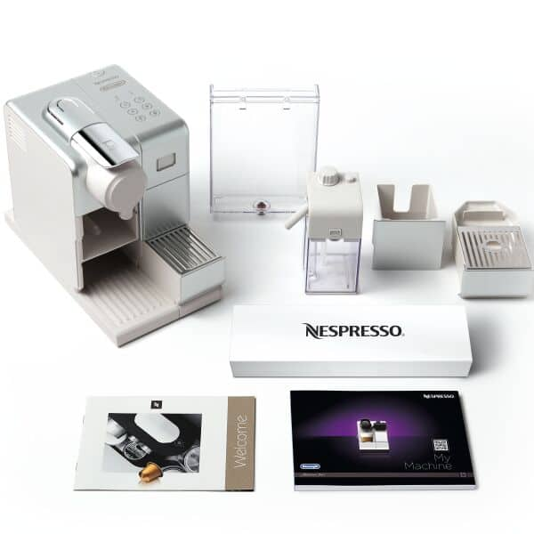 Nespresso Lattissima Touch Espresso Machine by De'Longhi, Frosted Silver - EN560SCA Detail