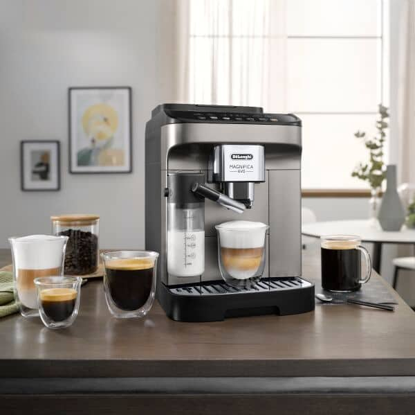 De'Longhi Magnifica Evo with LatteCrema System, Fully Automatic Machine  Bean to Cup Espresso Cappuccino and Iced Coffee Maker, Colored Touch