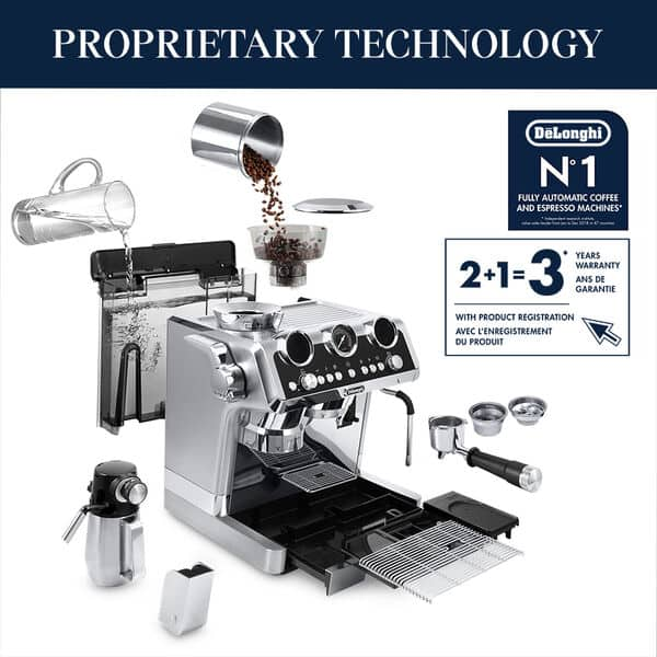 Delonghi Dedica Maestro Manual Pump Machine In Silver EC900M