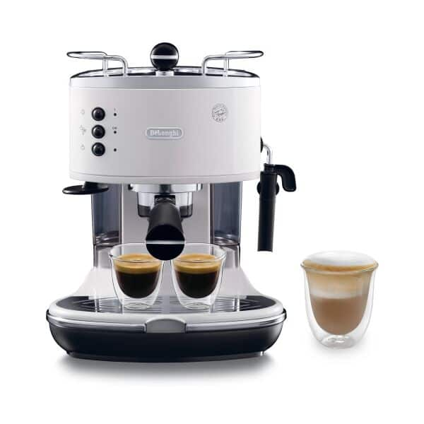 Icona White Manual Espresso Machine | DeLonghi