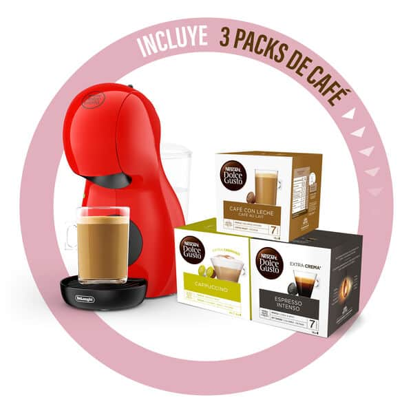 Descuento del día  Delonghi PACKEDG210R(3P) cafetera dolce gusto piccolo xs  roja edg210r