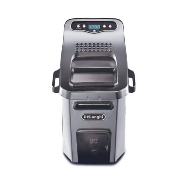 Fryer, Contemporary Design Electric Deep Fryer With Basket & Removable Lid  With View Window, Magnetic Plug