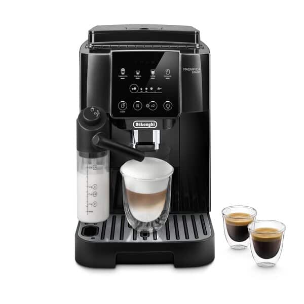 De'Longhi Magnifica Start ECAM220.60.B bean to cup coffee machine, black, front view