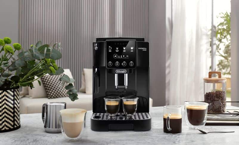 De'Longhi Magnifica Start ECAM220.60.BG, Cafetera Automática con LatteCrema  Hot, Cafetera Espresso de Grano a Taza con 4 Recetas de Un Solo Toque,  Panel de Control de Tacto Suave, 1450W, Negro : 