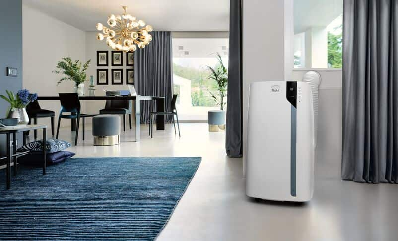 De Longhi PACEX105A+++ Pinguino Condizionatore portatile - 100 mq - 63 db -  portata d'aria 350 m3/h - bianco