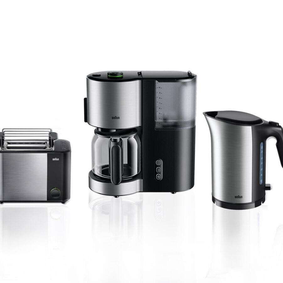 ID Frühstücksserie Wasserkocher, undefined, undefined, Edelstahl / Schwarz