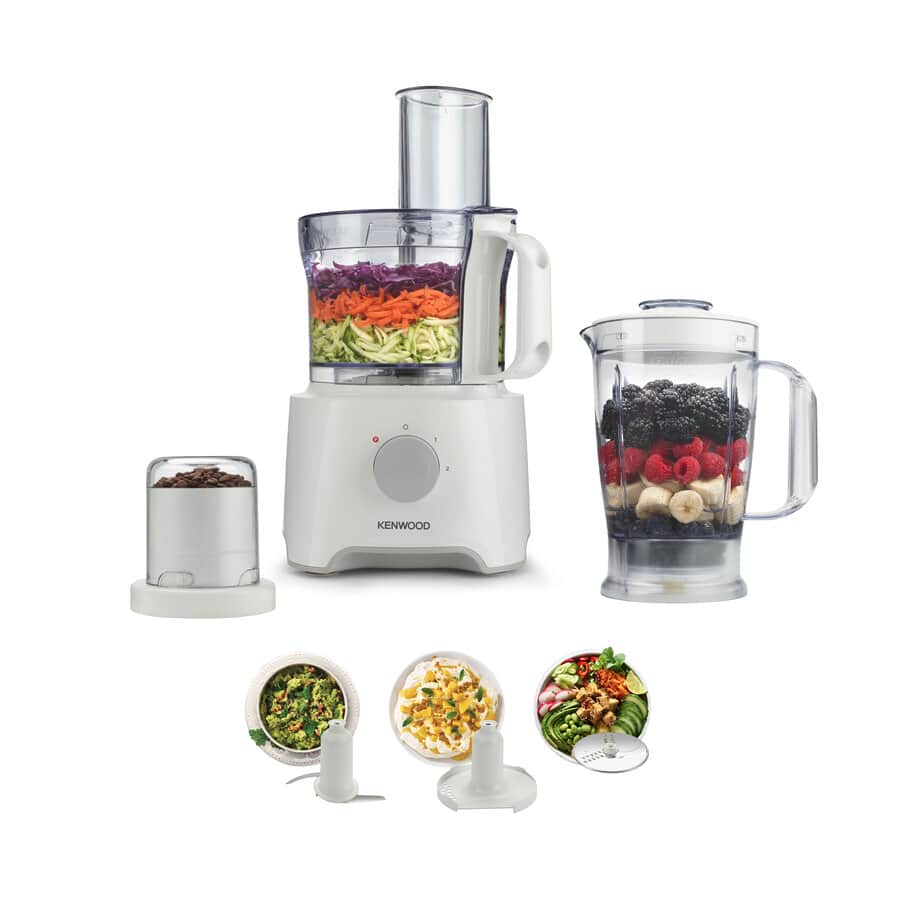 MultiPro Compact Food Processors, MultiPro Compact FDP301WH 2-in-1 Food Processor White, 0W22010033, White