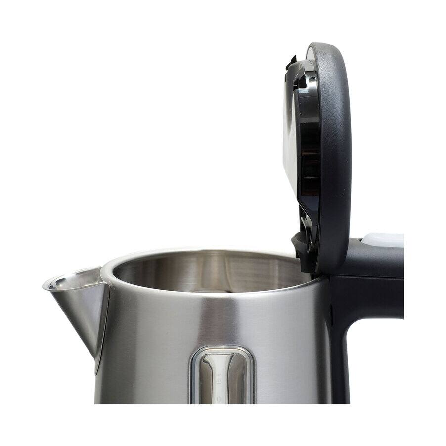 Kettles, Atom Kettle JKM076 Brushed stainless steel with black trim, SG0WJKM07602, Unspecified