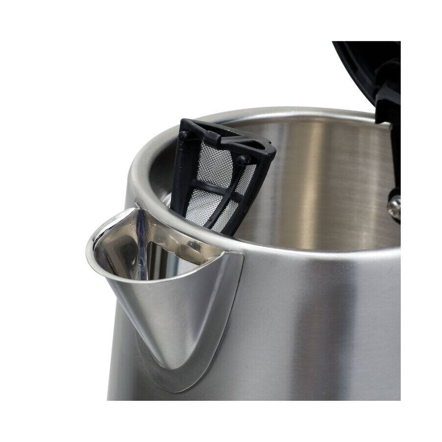Kettles, Atom Kettle JKM076 Brushed stainless steel with black trim, SG0WJKM07602, Unspecified