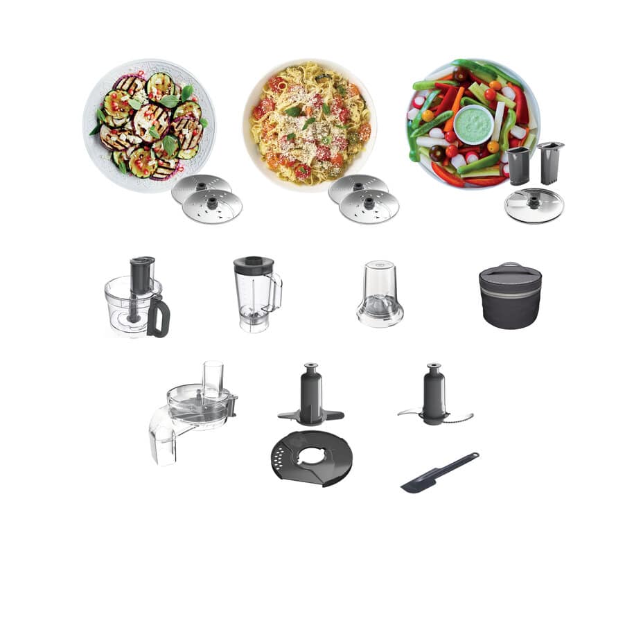 MultiPro Express Food Processor, Multipro Express FDP65.860WH 4-in-1 White Food Processor with Direct Serve, 0W22010085, undefined