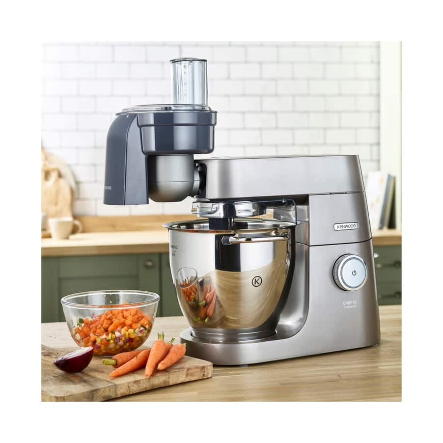 Acessórios de preparação de alimentos, Acessório para cortar em cubos KAX400PL, AW20010009, Cinzento