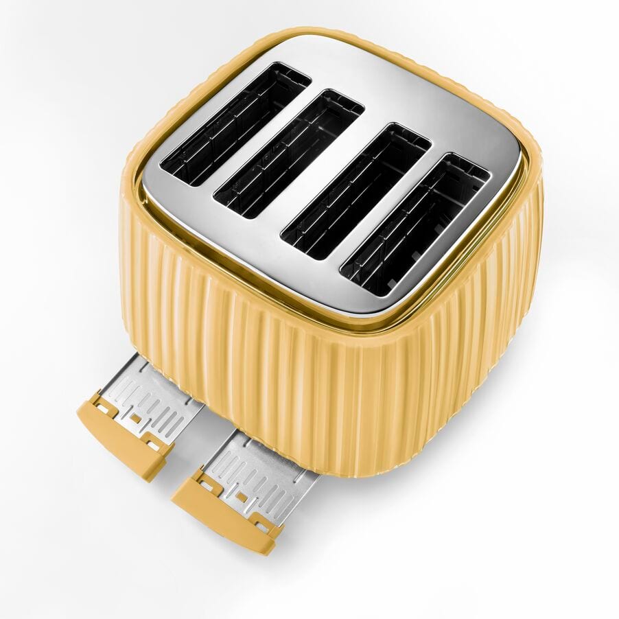 Ballerina Toasters, Ballerina 4 Slice Toaster Gold Yellow, 0230040022, Yellow Gold