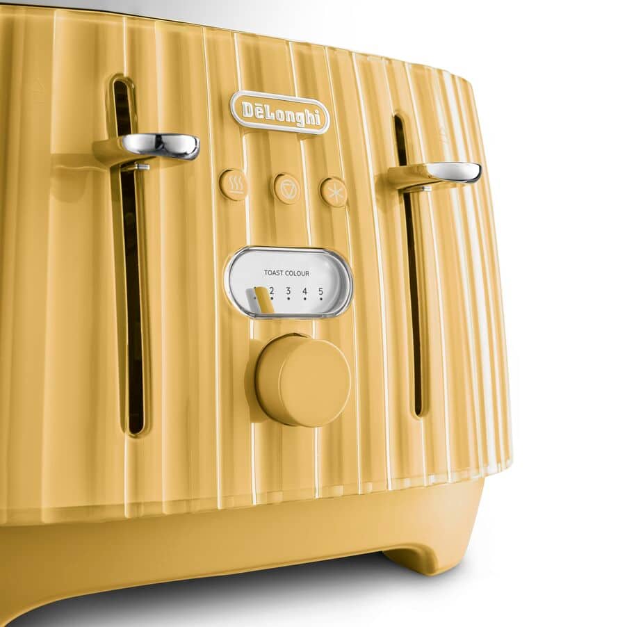 Ballerina Toasters, Ballerina 4 Slice Toaster Gold Yellow, 0230040022, Yellow Gold