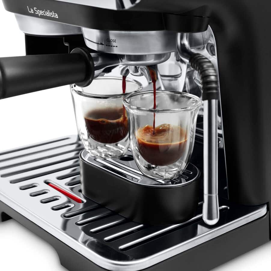  De'Longhi La Specialista - Máquina de café expreso con  molinillo sensor, sistema de calefacción doble, sistema avanzado de latte y  boquilla de agua caliente para café o té americano, acero inoxidable