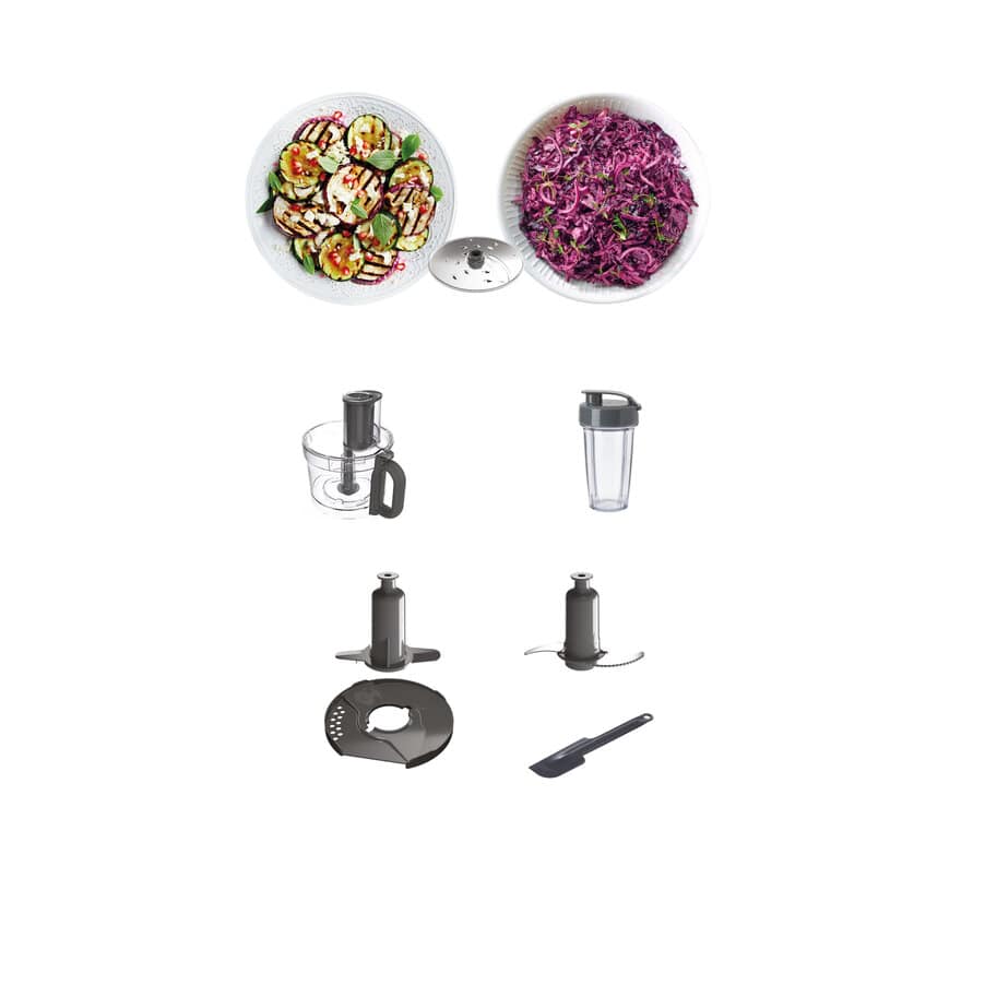 MultiPro Express Food Processor, Multipro Express FDP65.180SI 2-in-1 Food Processor with Smoothie2Go, 0W22010097, undefined