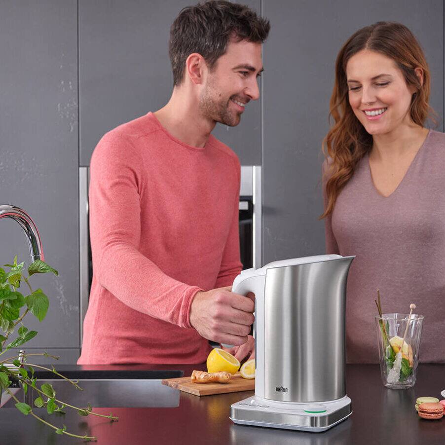 ID Breakfast Collection Kettles, undefined, undefined, Stainless steel / white