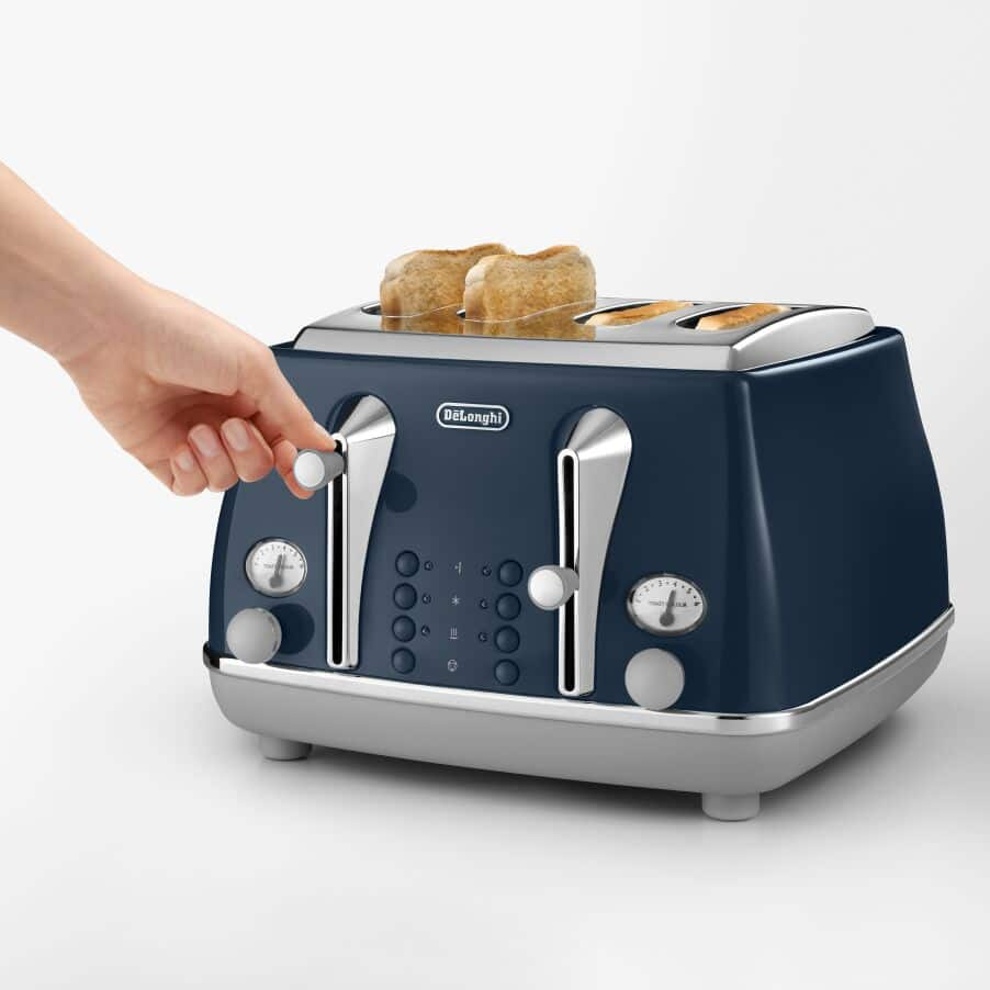 Buy DELONGHI Icona Capitals CTOC4003.BL 4-Slice Toaster - Blue Online