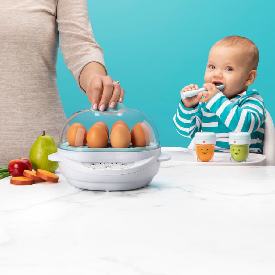 Todo para el bebé, nutribullet Baby® Turbo Steamer, undefined, Blanco mate y azul