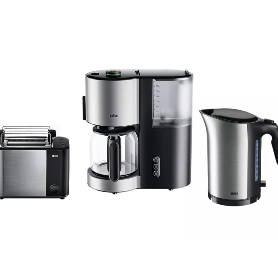 ID Breakfast Collection Coffee machines, undefined, undefined, Nerūdijantysis plienas / juoda spalva