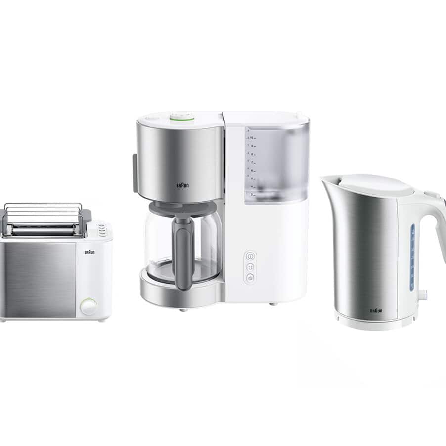ID Breakfast Collection Coffee machines, undefined, undefined, Stainless steel / white