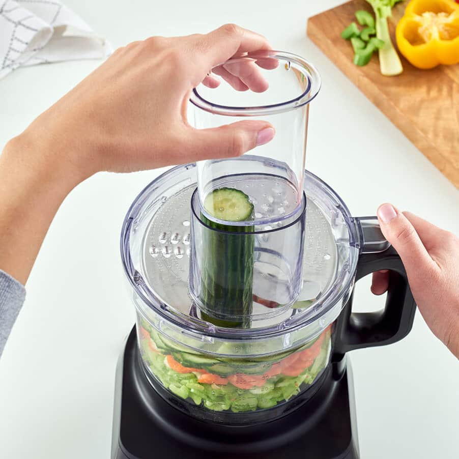 EasyPrep Food Processors, EasyPrep 8 Cup Food Processor, undefined, Stainless steel / black