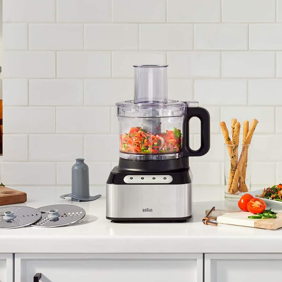 EasyPrep Food Processors, EasyPrep 8 Cup Food Processor, undefined, Stainless steel / black